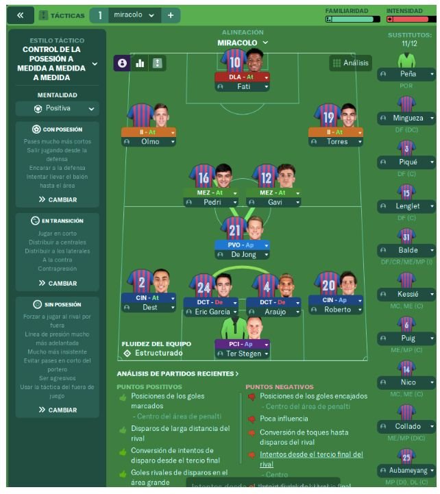 Tattica MIRACOLO Broken Possession FM22